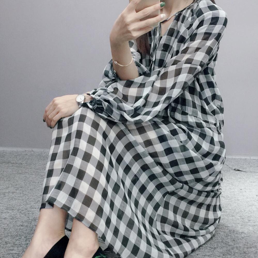 Dresses & Jumpsuits | Pure Cotton Checked V-Neck Midi Wrap Dress  – Womens Clothing Dresses & Jumpsuits