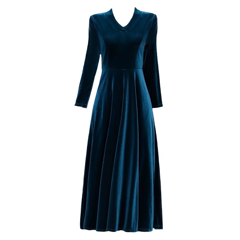 Dresses & Jumpsuits | Velvet Round Neck Midaxi Dress  – Womens Clothing Dresses & Jumpsuits