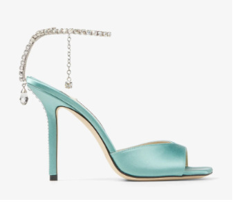 Heels | Chain-Detail Satin Sandals  – Womens Footwear Heels