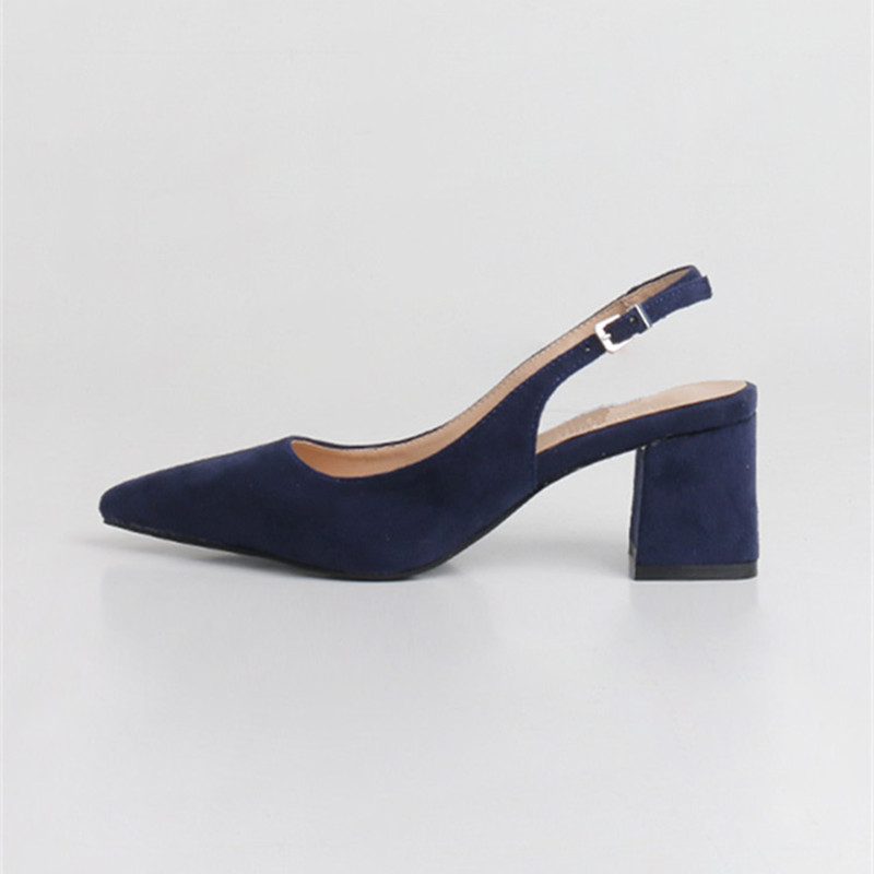 Heels | Leather Block Heel Court Shoes  – Womens Footwear Heels