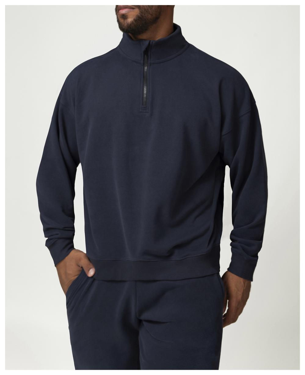 Hoodies & Sweatshirts | Cotton Rich Half Zip Sweatshirt  – Mens Clothing Hoodies & Sweatshirts