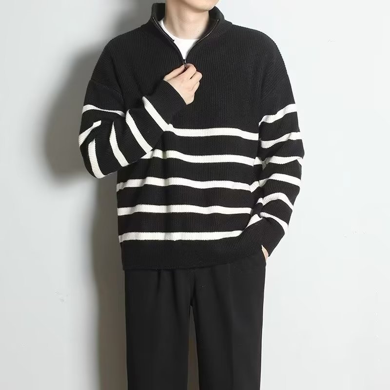 Hoodies & Sweatshirts | Pure Cotton Striped Sweatshirt  – Mens Clothing Hoodies & Sweatshirts