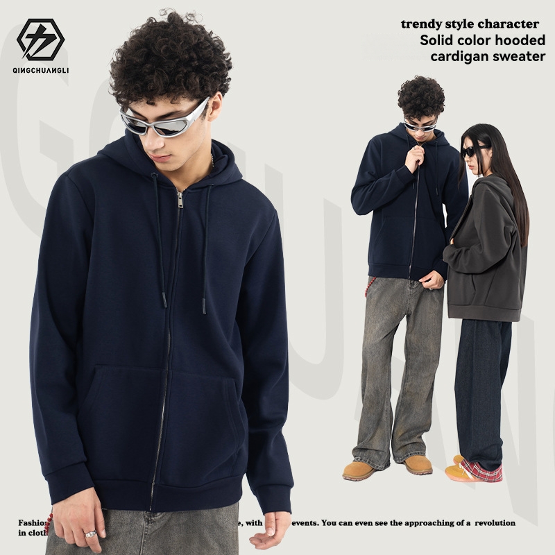 Hoodies & Sweatshirts | Pure Cotton Zip Through Hoodie  – Mens Clothing Hoodies & Sweatshirts