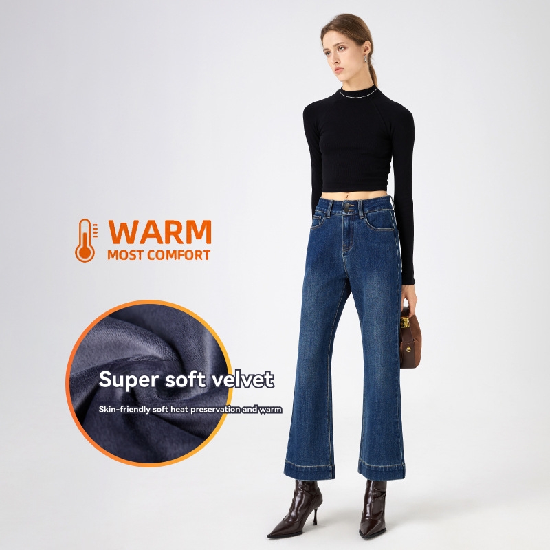 Jeans | High Waisted Crease Front Slim Flare Jeans  – Womens Clothing Jeans