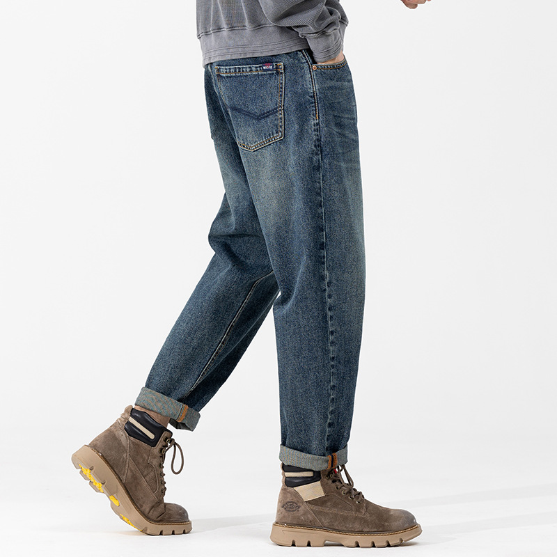 Jeans | Tapered Fit Vintage Wash Stretch Jeans  – Mens Clothing Jeans