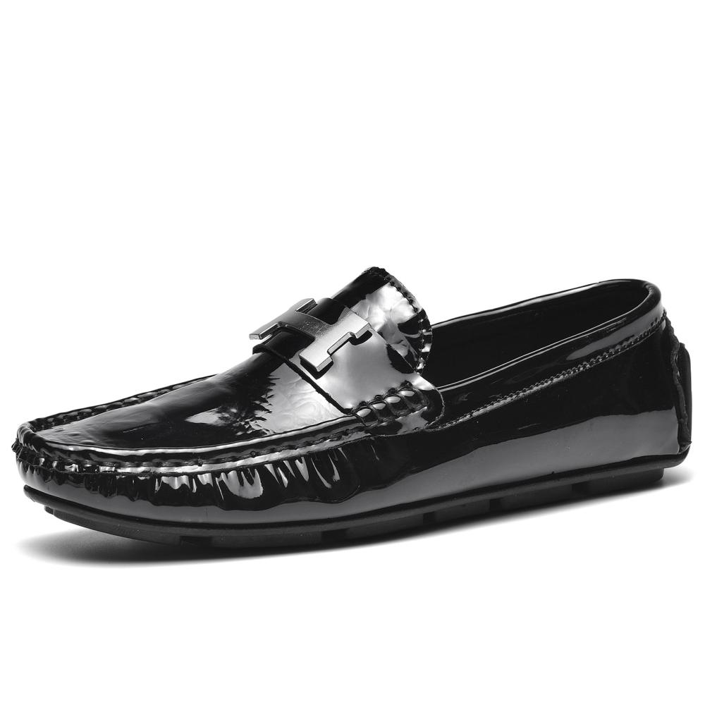 Loafers | Leather Patent Block Heel Loafers  – Womens Footwear Loafers