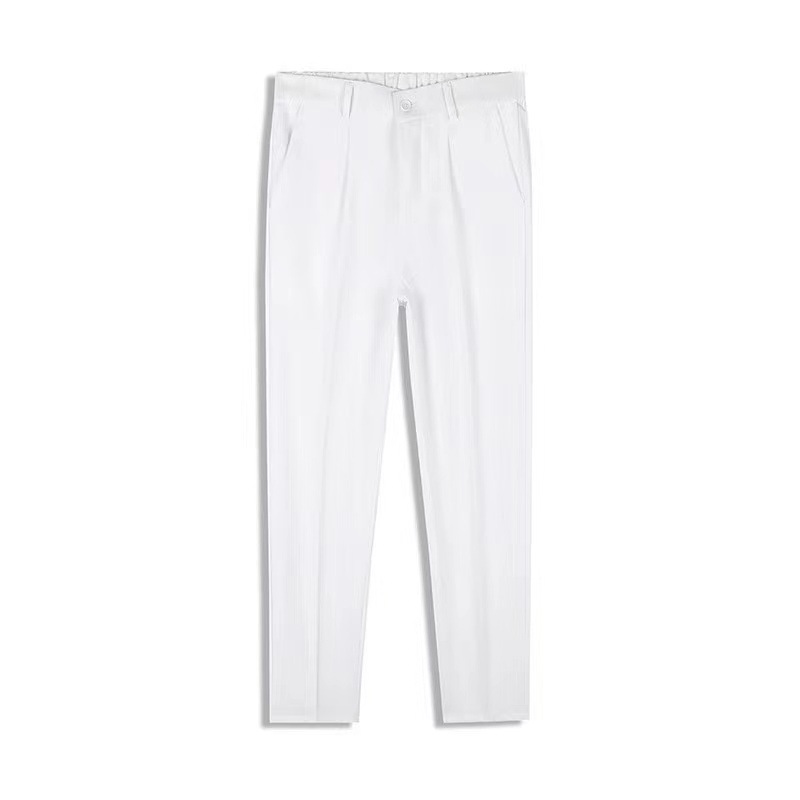 Pants | Cotton Blend Slim Fit Ankle Grazer Trousers  – Womens Clothing Pants