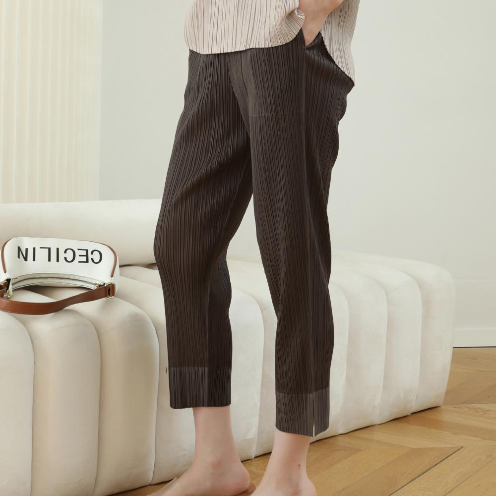 Pants | Jersey Plisse Wide Leg Trousers  – Womens Clothing Pants