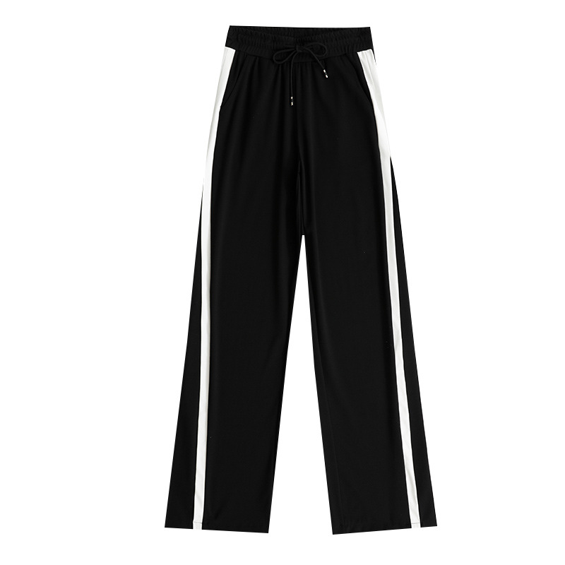 Pants | Jersey Side Stripe Wide Leg Trousers  – Womens Clothing Pants