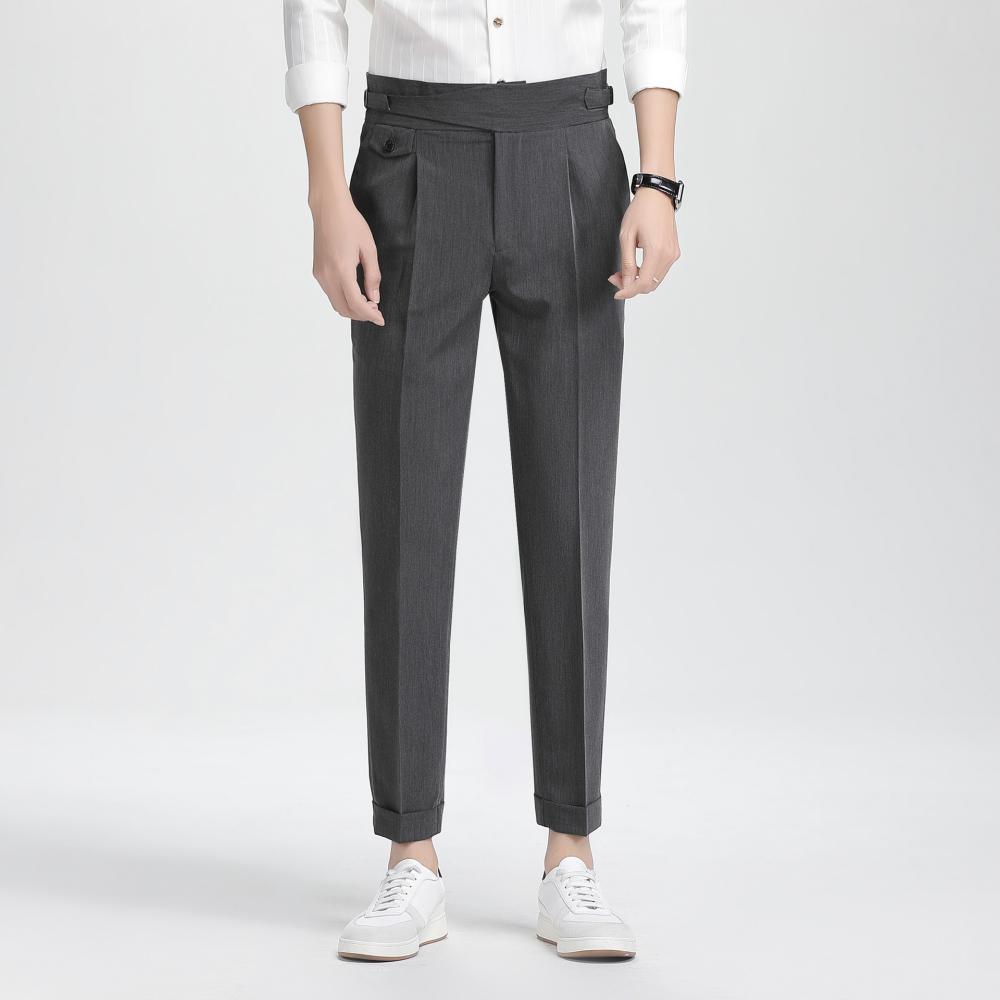 Pants | Linen Rich Single Pleat Elasticated Trousers  – Mens Clothing Mens