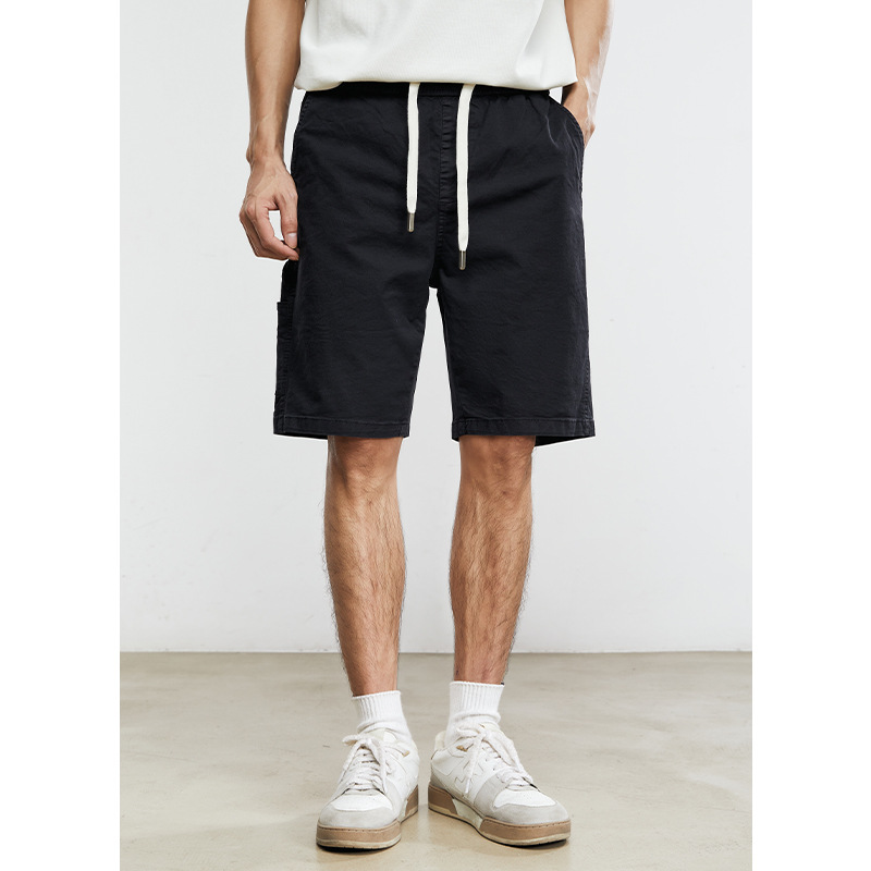 Pants | Pure Cotton Elasticated Waist Shorts  – Mens Clothing Mens