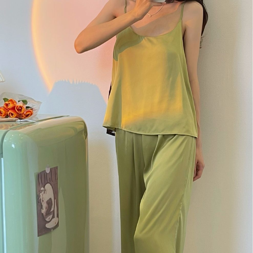 Pants | Pure Silk Wide-Leg Trousers  – Womens Clothing Pants