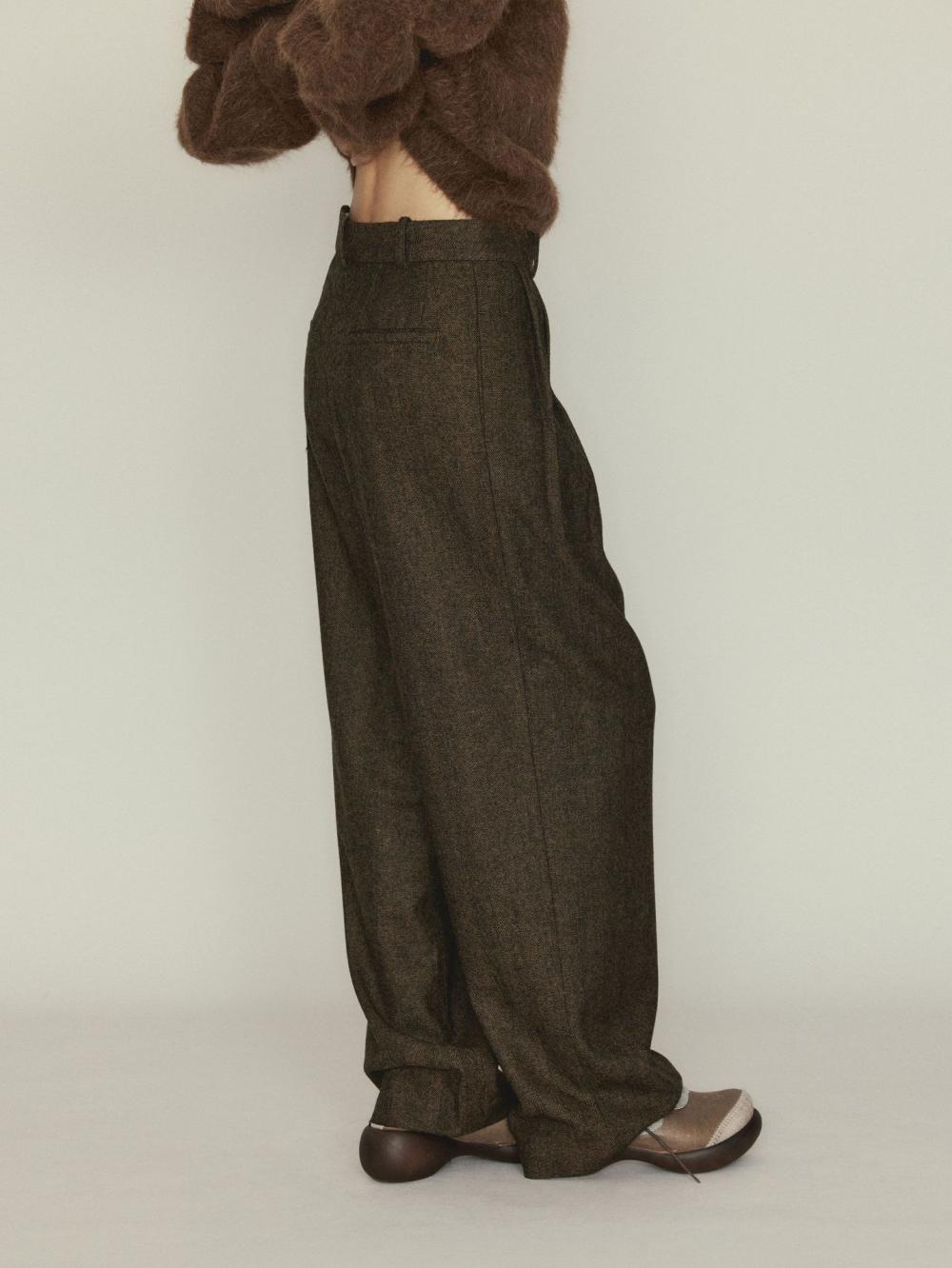 Pants | Slouchy Relaxed Trousers With Wool  – Womens Clothing Pants