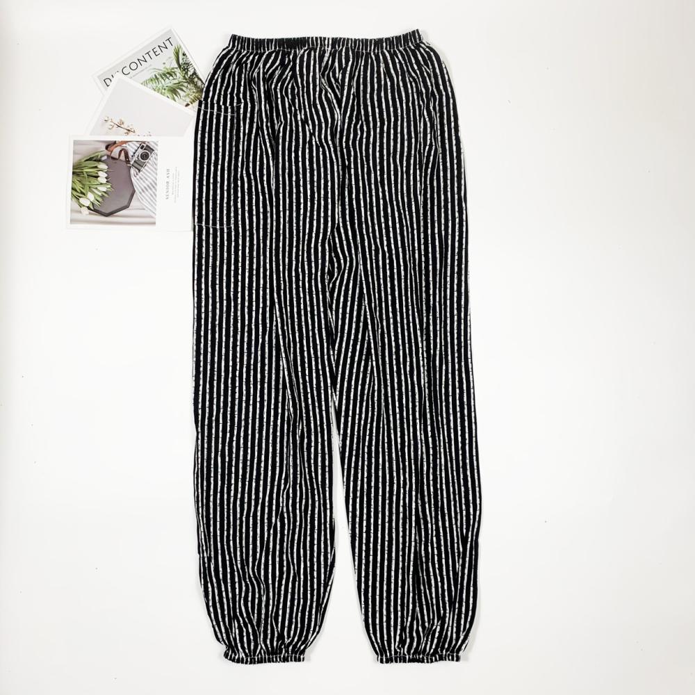 Pants | Striped Drawstring Wide Leg Trousers  – Womens Clothing Pants