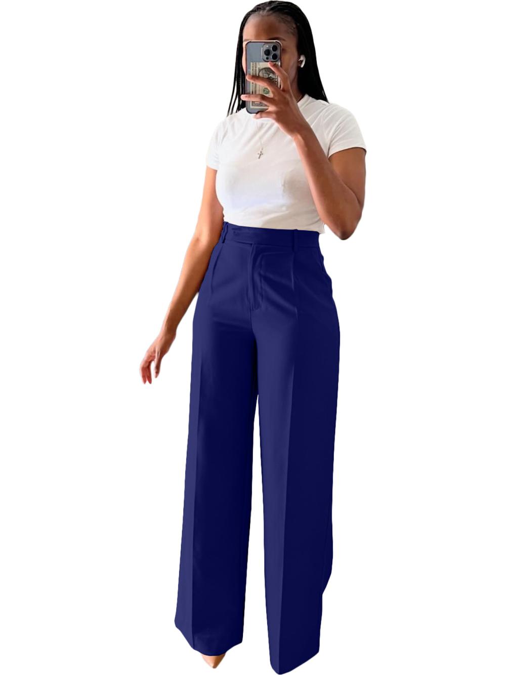 Pants | Twill Tailored Wide Leg Trousers  – Womens Clothing Pants