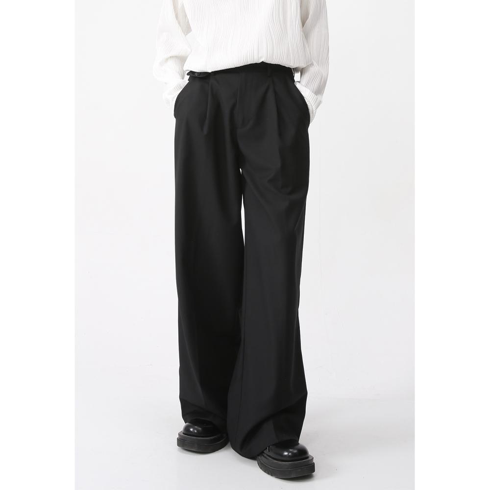 Pants | Woven Pleat Front Wide Leg Trousers  – Womens Clothing Pants