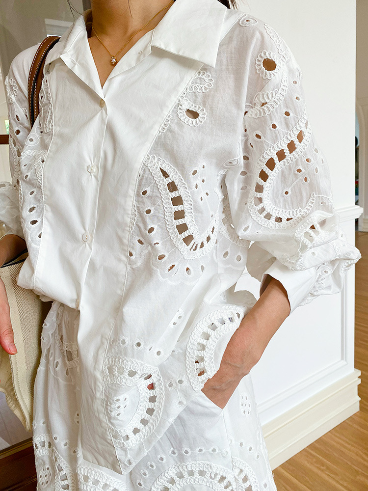 Shirts & Blouses | Pure Cotton Broderie Popover Blouse  – Womens Clothing Shirts & Blouses