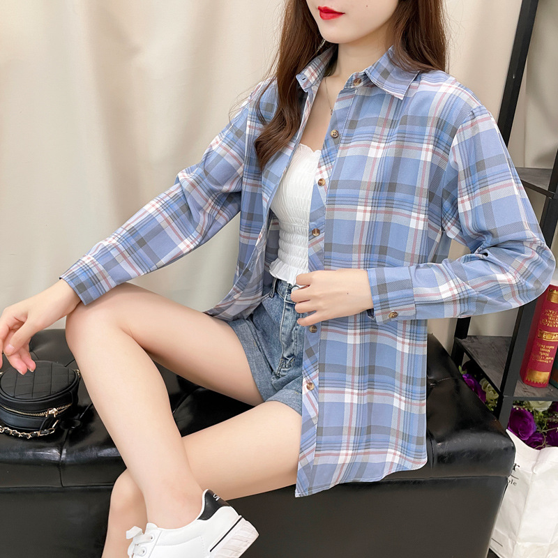 Shirts & Blouses | Pure Cotton Checked Shirt  – Womens Clothing Shirts & Blouses