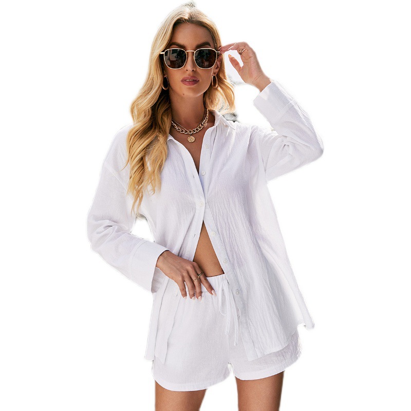 Shirts & Blouses | Pure Cotton Relaxed Beach Shirt  – Womens Clothing Shirts & Blouses