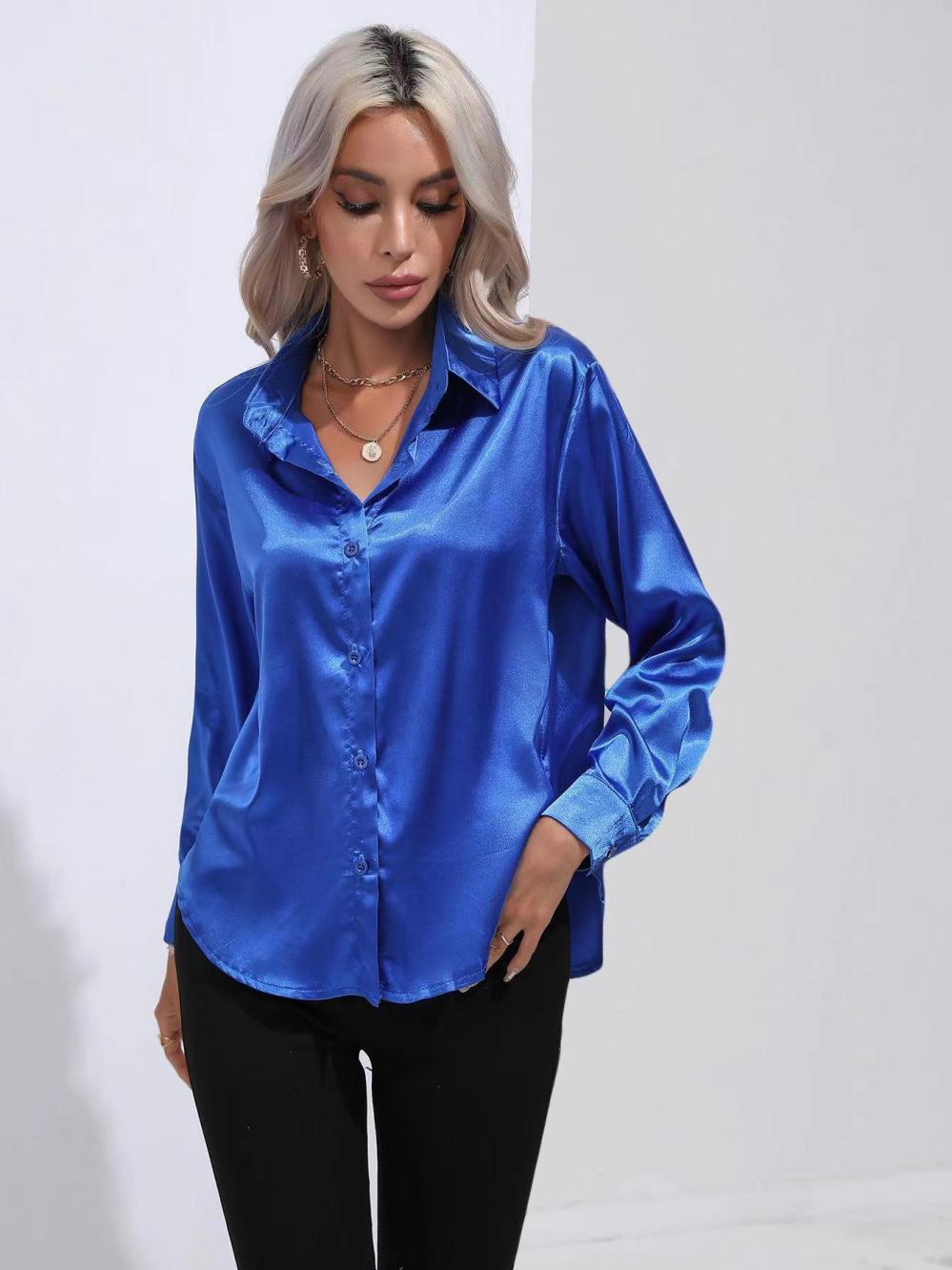 Shirts & Blouses | Satin Shirt  – Womens Clothing Shirts & Blouses