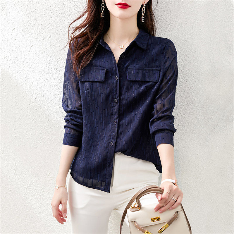 Shirts & Blouses | Sequin Collared Shirt  – Womens Clothing Shirts & Blouses