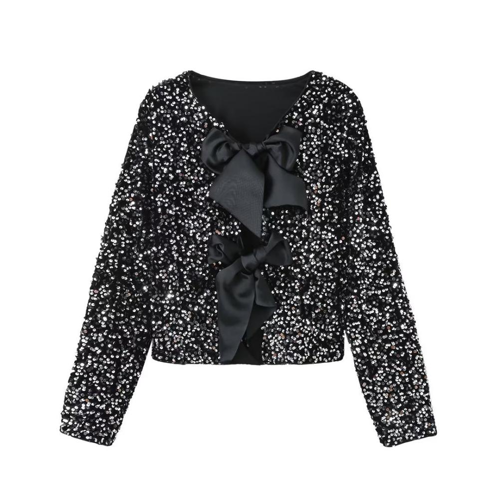 Shirts & Blouses | Sequin V-Neck Blouse  – Womens Clothing Shirts & Blouses