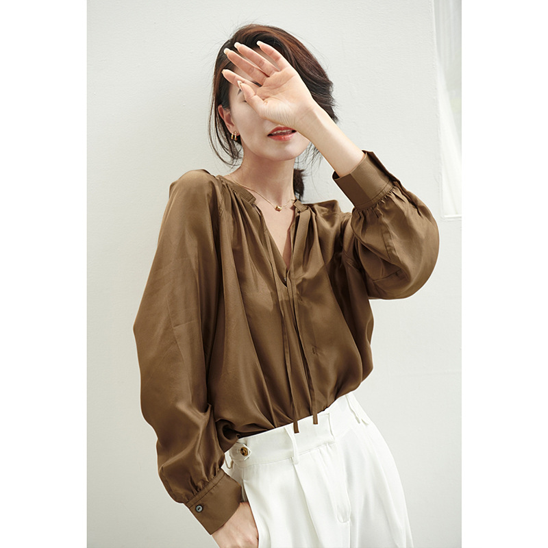 Shirts & Blouses | Tie Neck Frill Detail Blouse  – Womens Clothing Shirts & Blouses