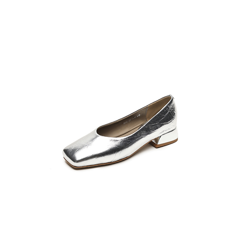 Shoes | Leather Square Toe Ballet Pumps  – Womens Footwear Shoes