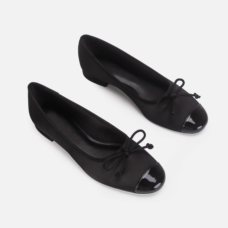 Shoes | Suede Bow Flat Ballet Pumps  – Womens Footwear Shoes