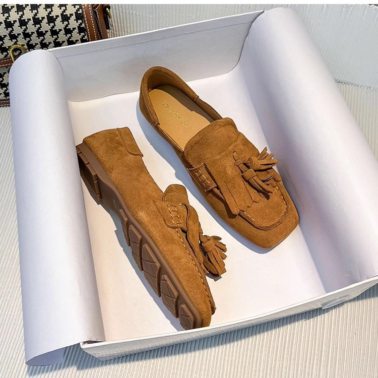 Shoes | Wide Fit Suede Tassel Flat Boat Shoes  – Womens Footwear Shoes