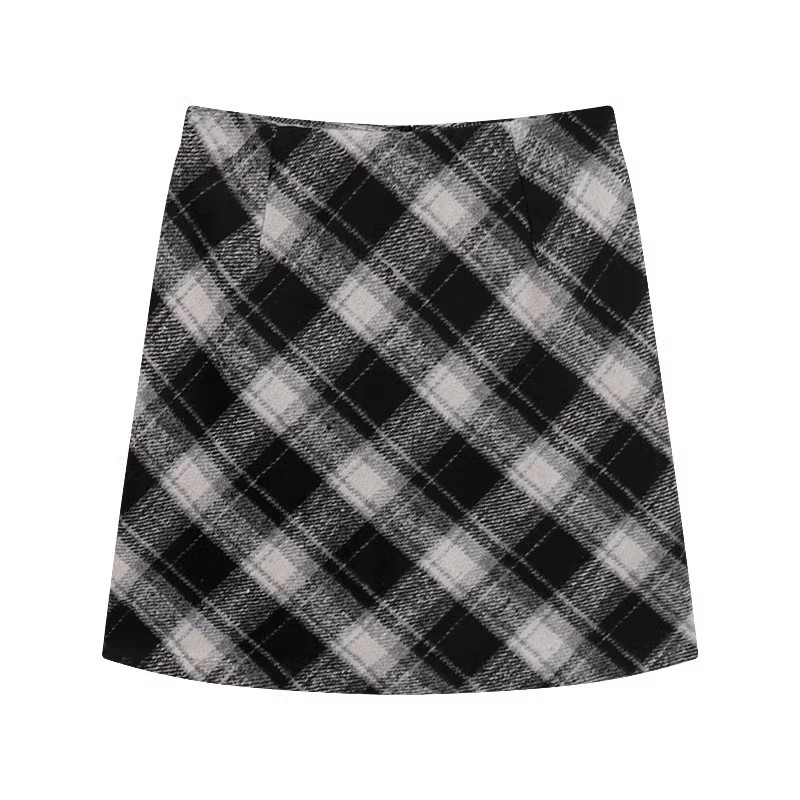 Skirts | Checked Midi Column Slip Skirt  – Womens Clothing Skirts