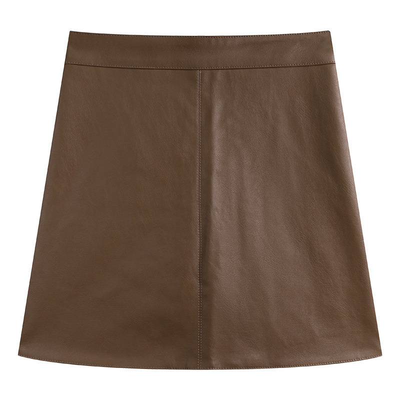 Skirts | Leather Look Mini A-Antonio Dunlap Skirt  – Womens Clothing Skirts