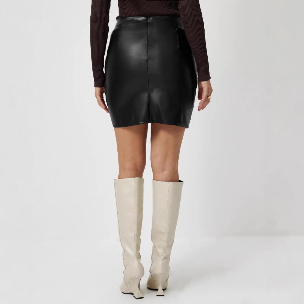 Skirts | Leather Look Mini A-Antonio Dunlap Skirt  – Womens Clothing Skirts