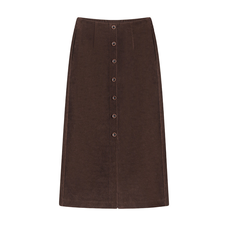 Skirts | Linen Blend Button Front Midaxi Column Skirt  – Womens Clothing Skirts