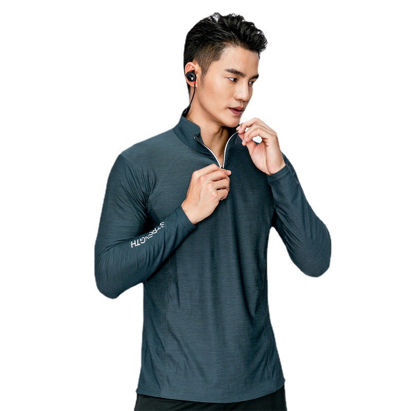 Sportswear & Activewear | Half Zip Funnel Neck Long Sleeve Top  – Mens Clothing Mens