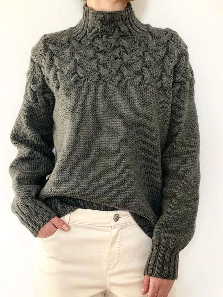 Sweaters & Cardigans | Cable Funnel Neck Jumper  – Mens Clothing Mens