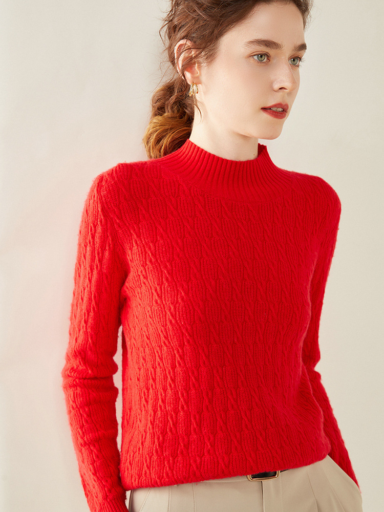 Sweaters & Cardigans | Cable Knit Funnel Neck Jumper With Wool  – Womens Clothing Sweaters & Cardigans