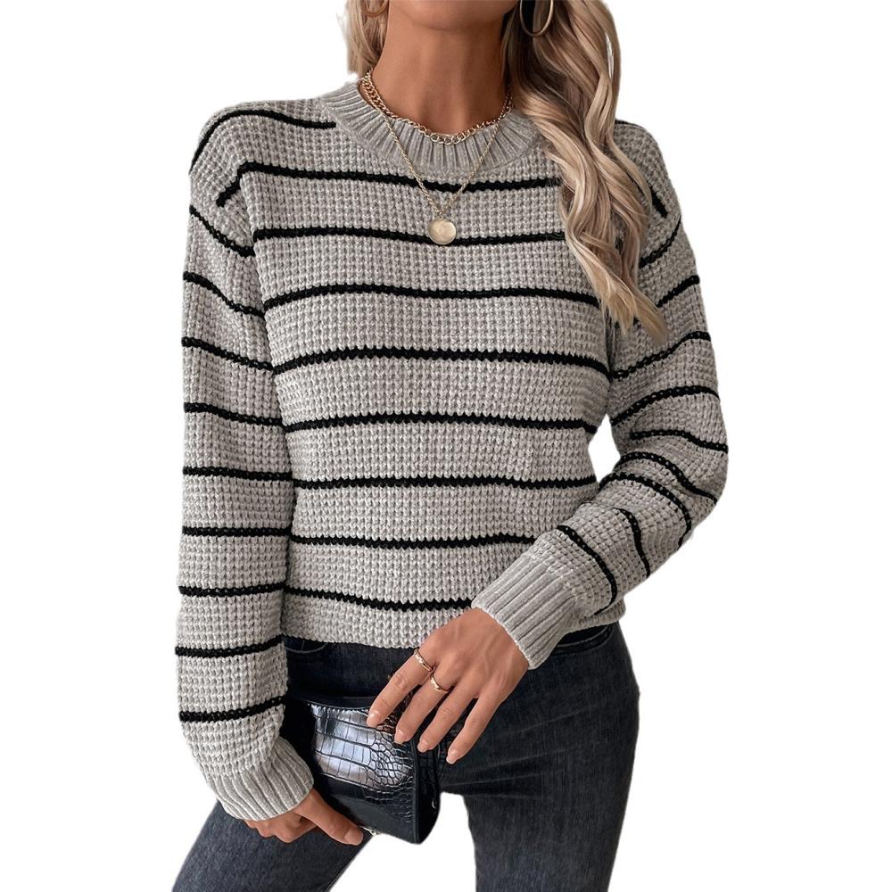 Sweaters & Cardigans | Cloud-Yarn Striped Crew Neck Jumper  – Womens Clothing Sweaters & Cardigans