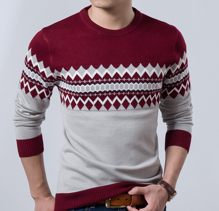 Sweaters & Cardigans | Cotton Blend Fair Isle Crew Neck Jumper  – Mens Clothing Mens