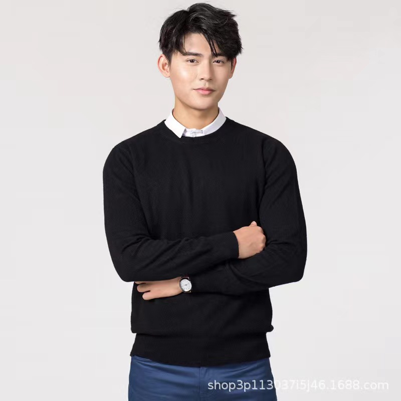 Sweaters & Cardigans | Cotton Blend Textured Crew Neck Jumper  – Mens Clothing Mens