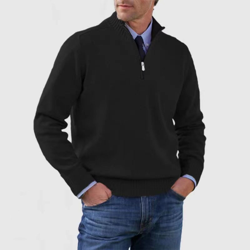 Sweaters & Cardigans | Cotton Blend Zip Up Ribbed Jumper  – Mens Clothing Mens