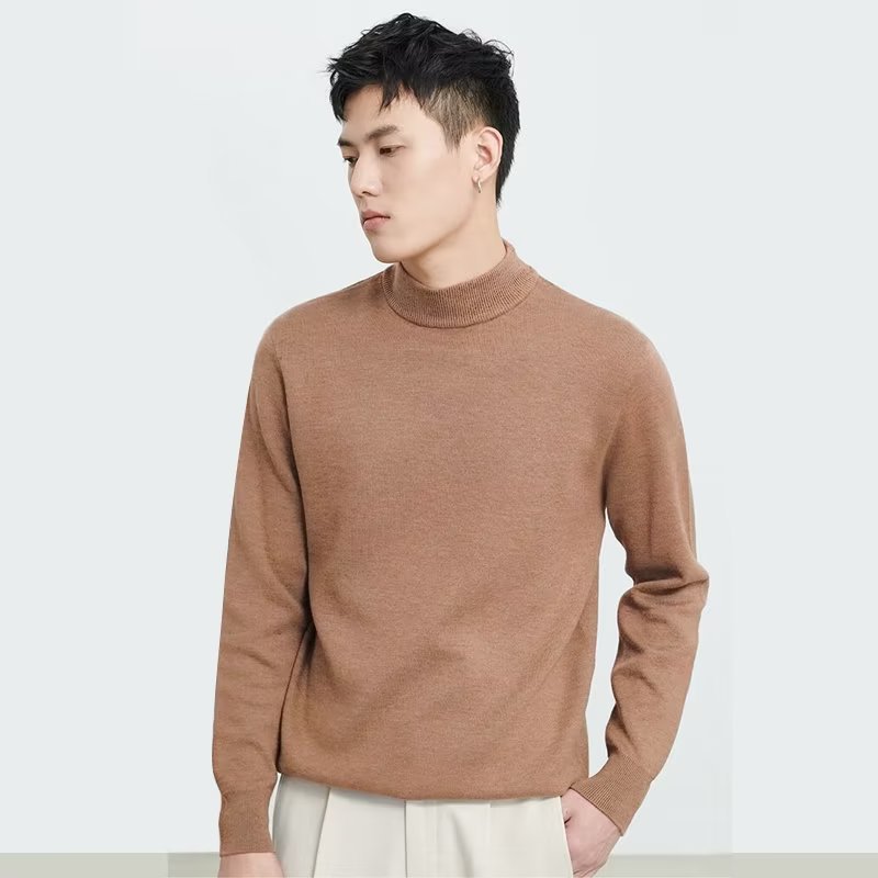 Sweaters & Cardigans | Cotton Rich Textured High Neck Jumper With Modal  – Mens Clothing Mens