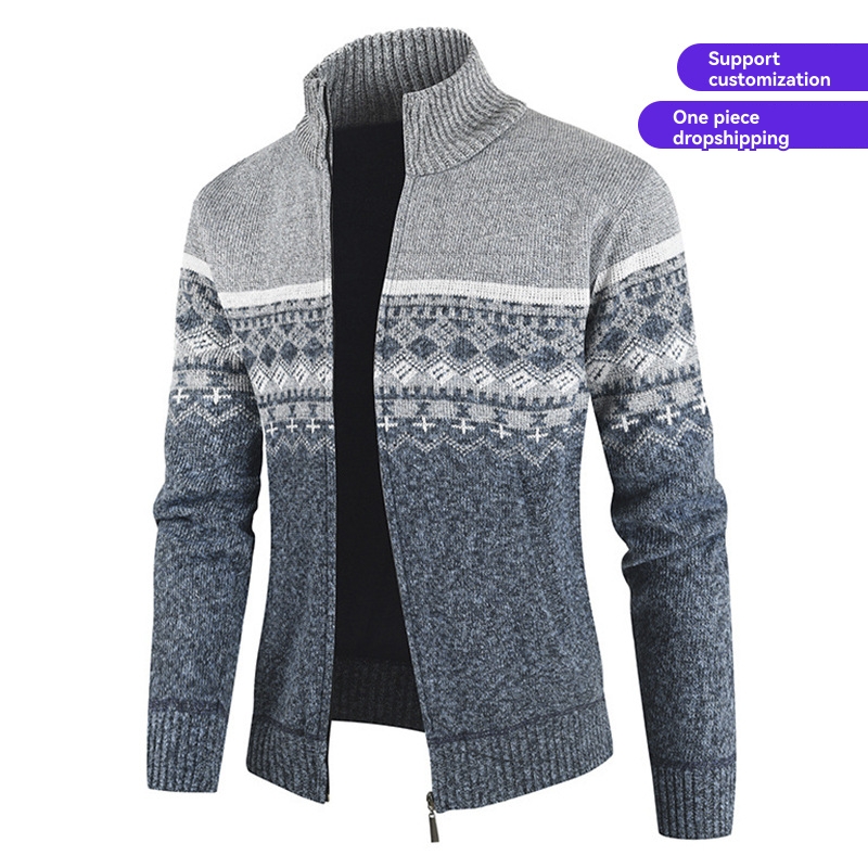 Sweaters & Cardigans | Fair Isle Half Zip Jumper  – Mens Clothing Mens