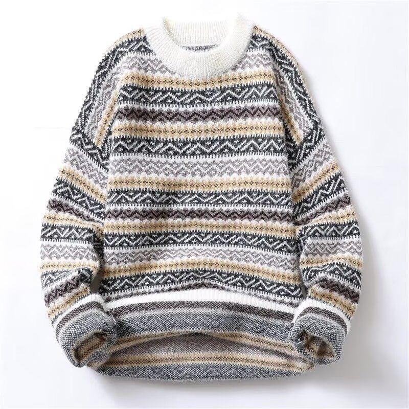 Sweaters & Cardigans | Lambswool Blend Fair Isle Crew Neck Jumper  – Mens Clothing Mens