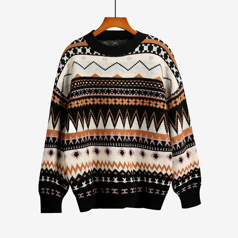 Sweaters & Cardigans | Lambswool Blend Fair Isle Crew Neck Jumper  – Mens Clothing Mens