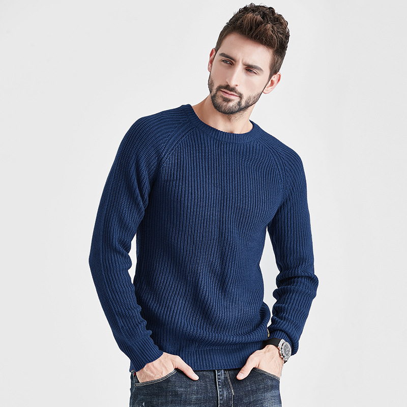 Sweaters & Cardigans | Lambswool Blend Textured Crew Neck Jumper  – Mens Clothing Mens