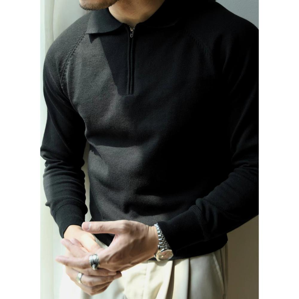 Sweaters & Cardigans | Pure Extra Fine Merino Wool Knitted Polo  – Mens Clothing Mens