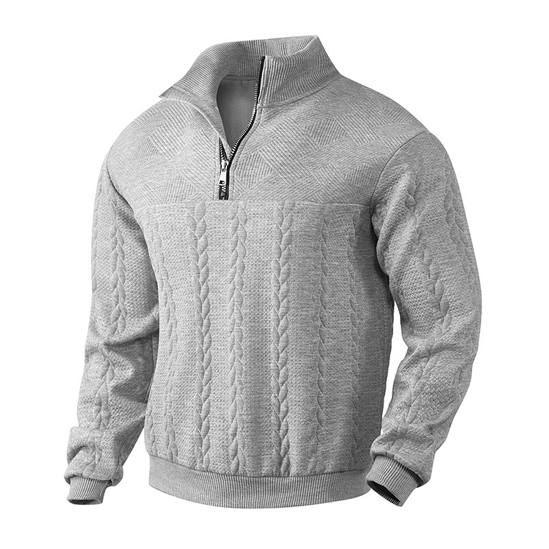 Sweaters & Cardigans | Supersoft With Wool Striped Half Zip Jumper  – Mens Clothing Mens