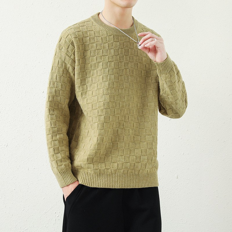 Sweaters & Cardigans | Textured Crew Neck Jumper  – Mens Clothing Mens