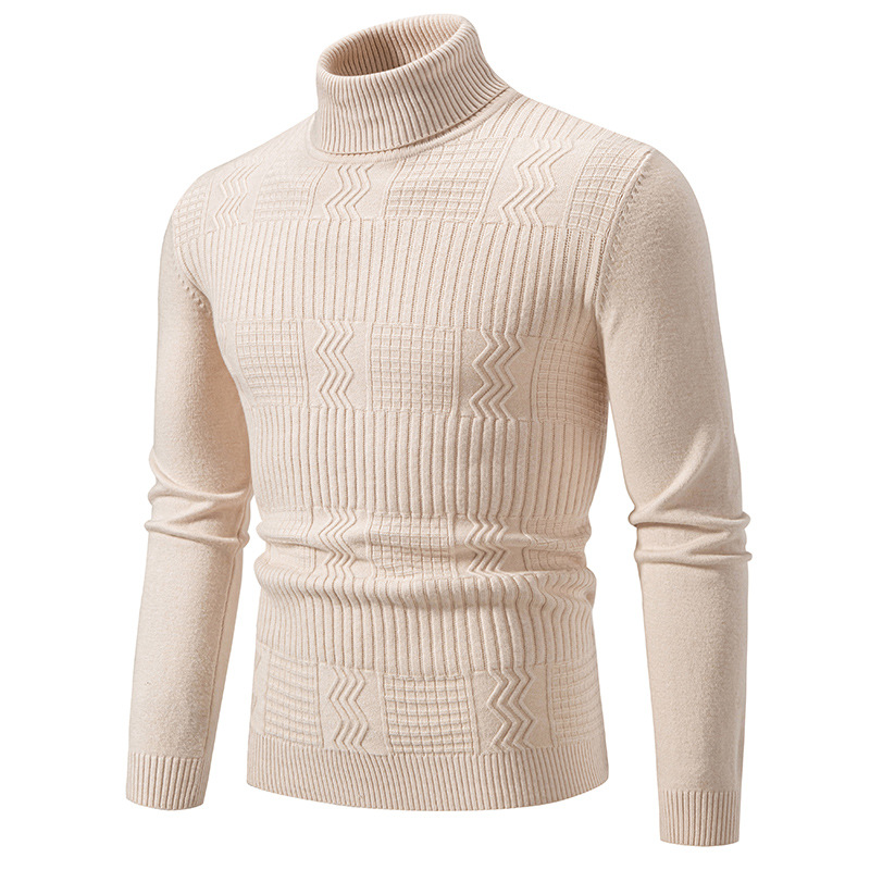 Sweaters & Cardigans | Textured Roll Neck Jumper With Wool  – Mens Clothing Mens